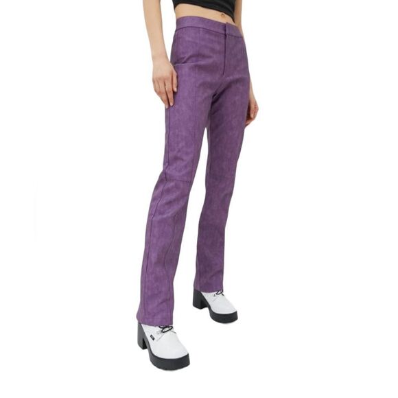 I.AM.GIA Saros Straight Leg Purple Faux Leather Pants NWT S - Picture 3 of 9